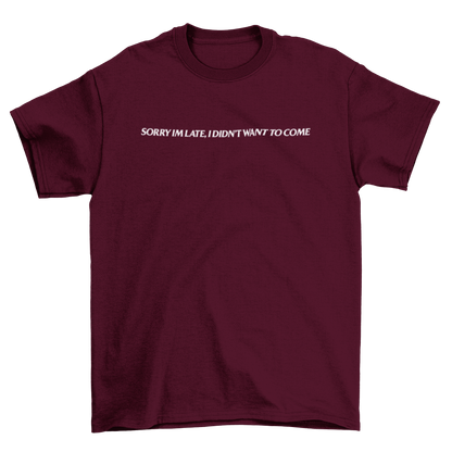 sorry im late, i didn't want to come